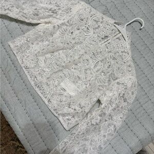 Pronovias Ivory Lace Jacket